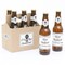Big Dot of Happiness Parents to Grandparents - Pregnancy Announcement Decorations for Women and Men - 6 Beer Bottle Label Stickers and 1 Carrier